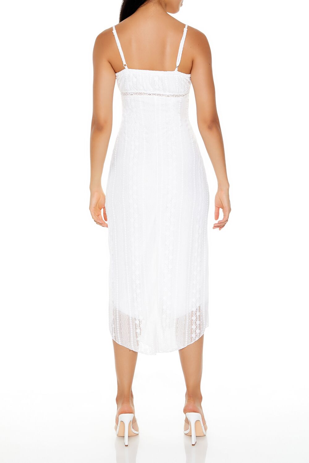 Eyelash Lace Cami Midi Dress