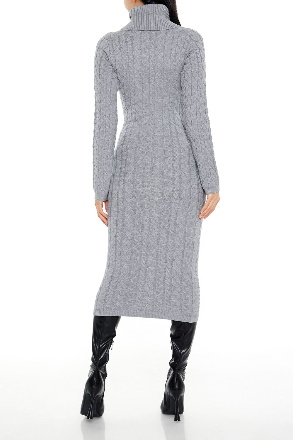 Cable Knit Midi Sweater Dress