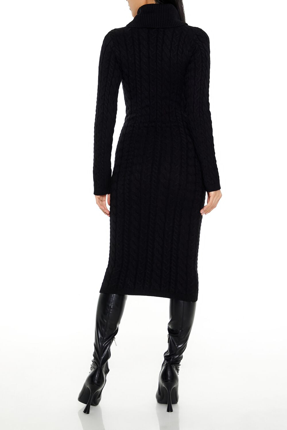 Cable Knit Midi Sweater Dress