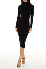 Turtleneck Midi Sweater Dress