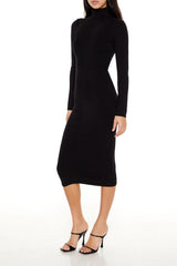 Turtleneck Midi Sweater Dress