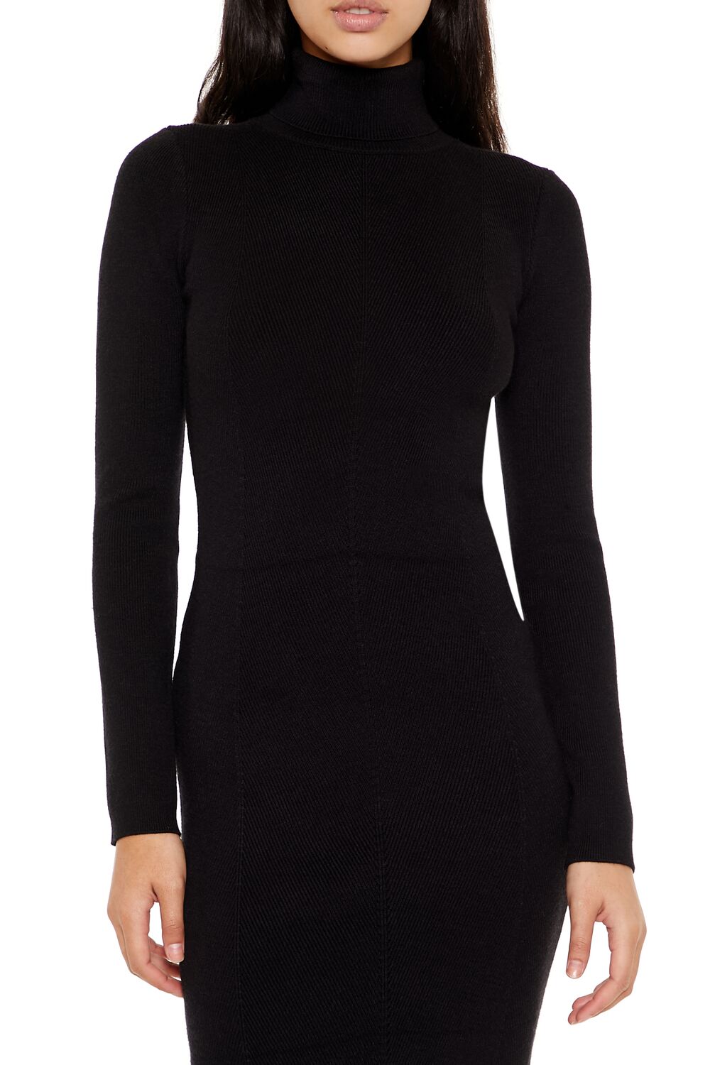 Turtleneck Midi Sweater Dress