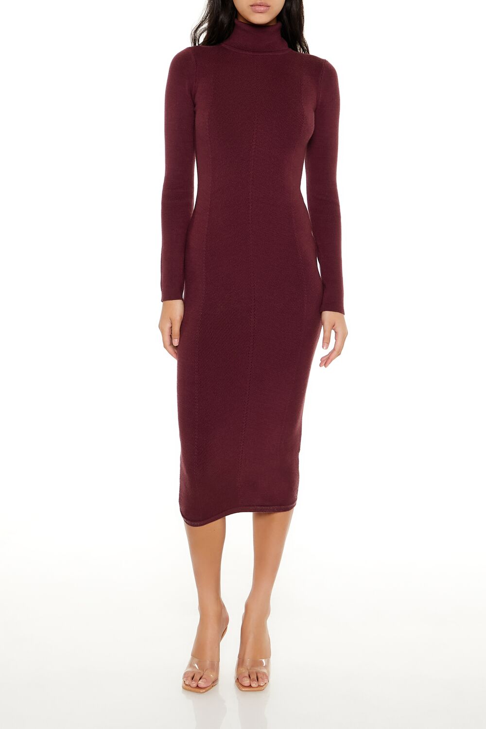 Turtleneck Midi Sweater Dress