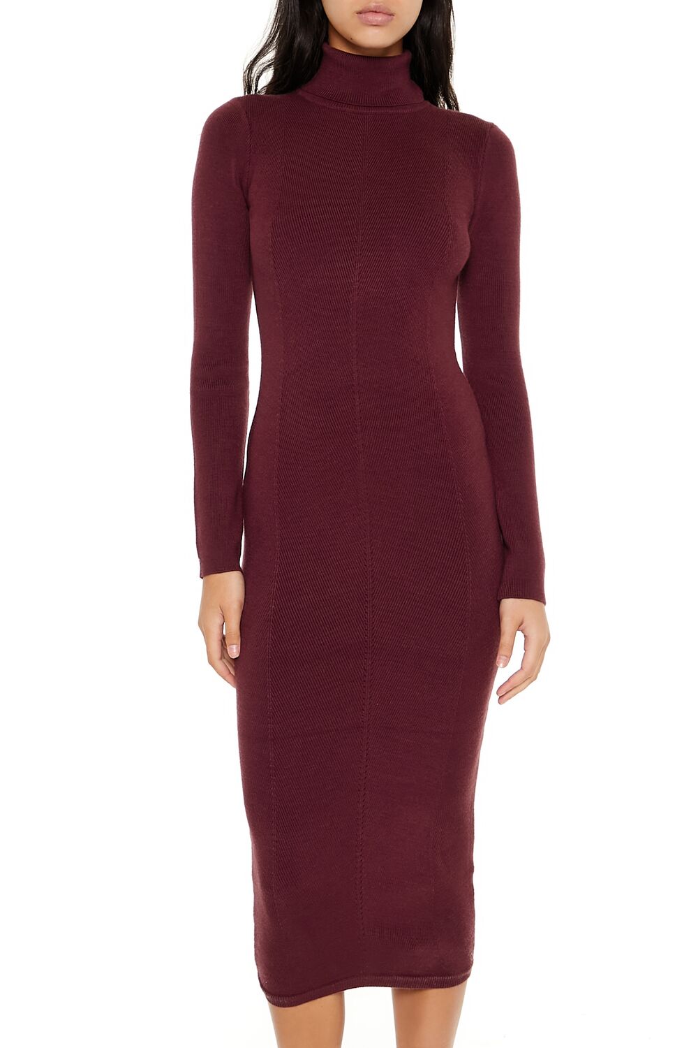 Turtleneck Midi Sweater Dress