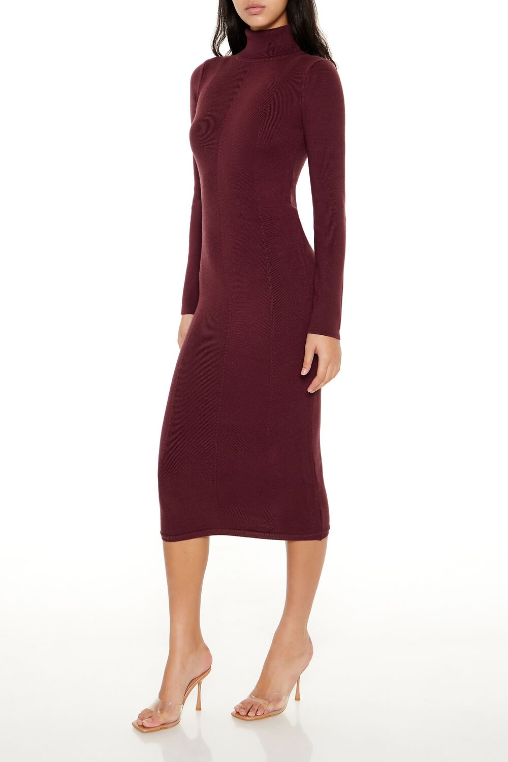 Turtleneck Midi Sweater Dress