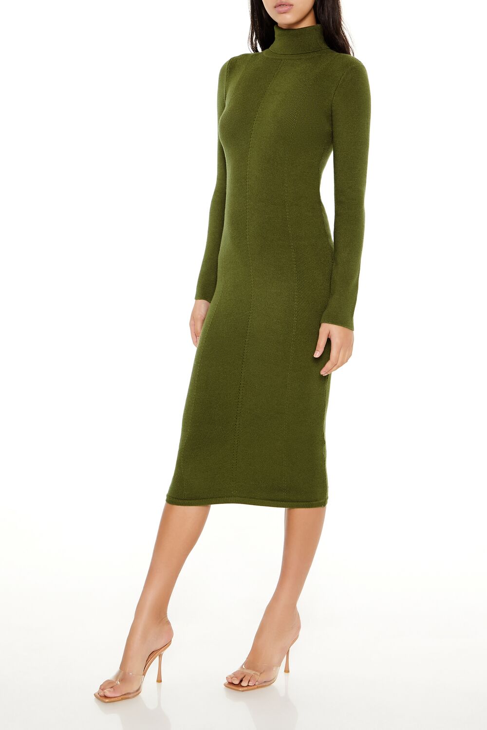 Turtleneck Midi Sweater Dress