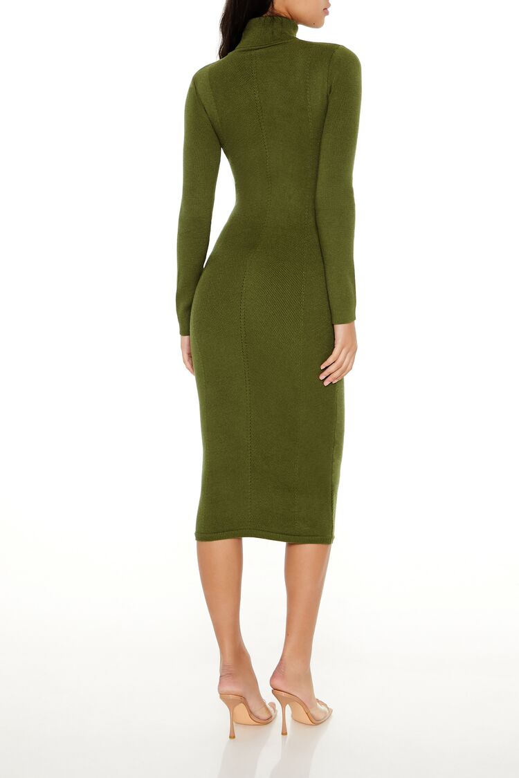 Turtleneck Midi Sweater Dress