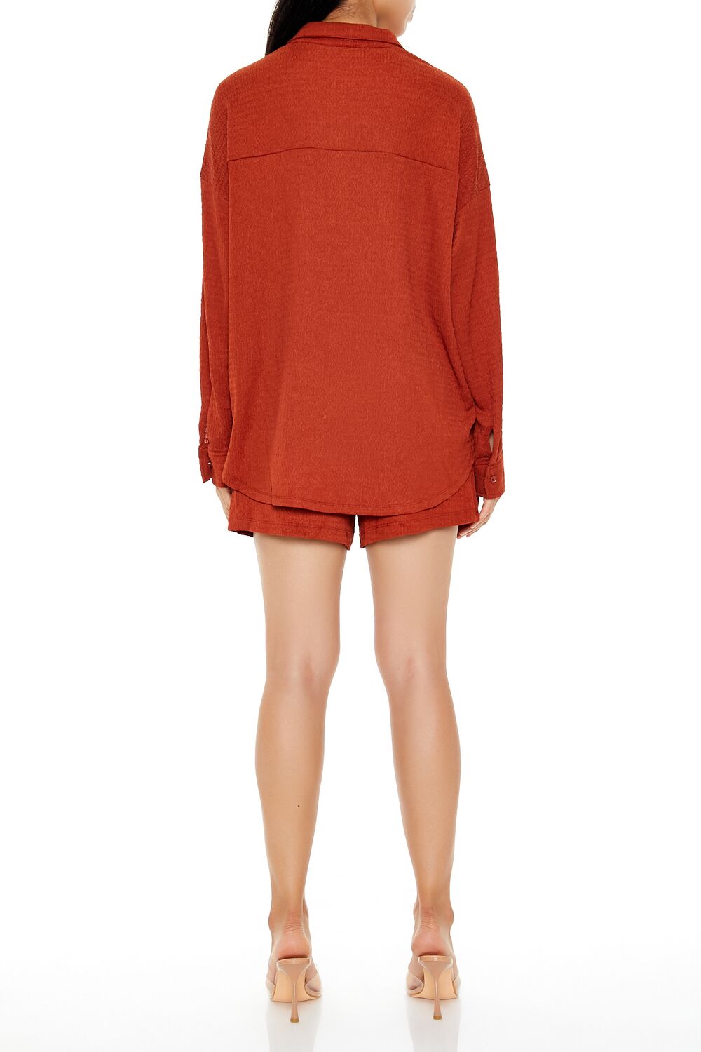 Textured Shirt & Shorts Set