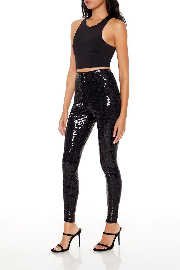 Sequin High-Rise Leggings