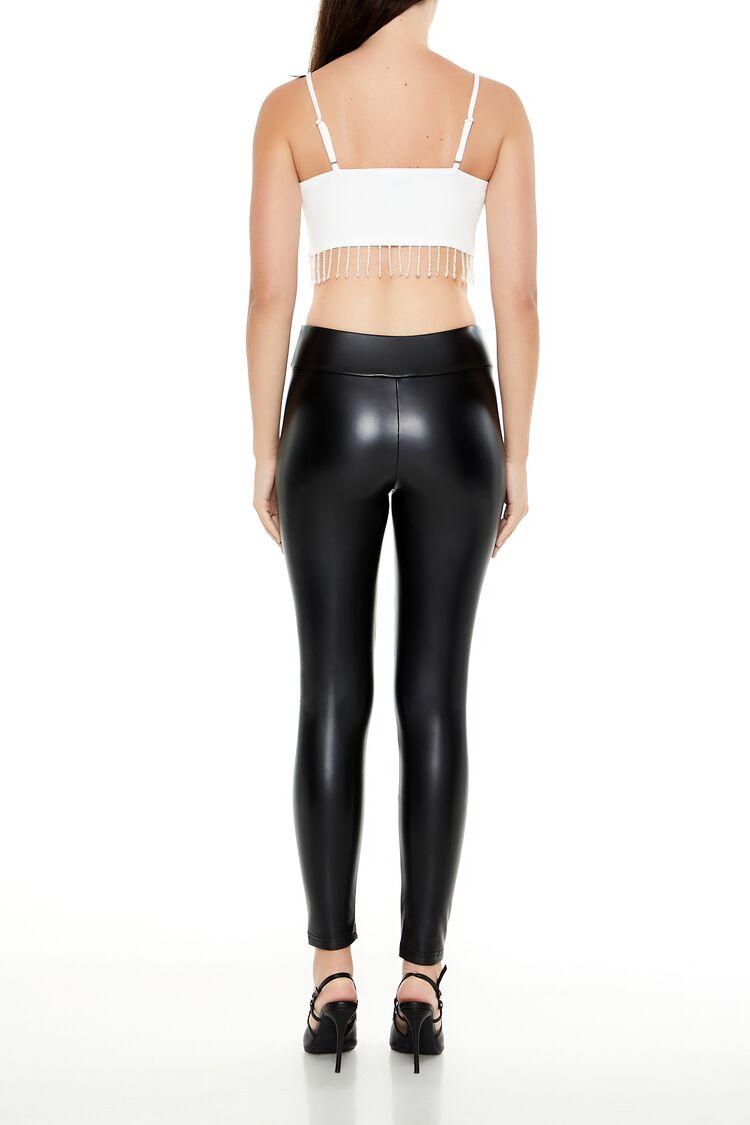 Faux Leather High-Rise Leggings