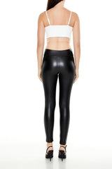 Faux Leather High-Rise Leggings