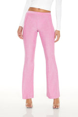Glitter High-Rise Flare Pants