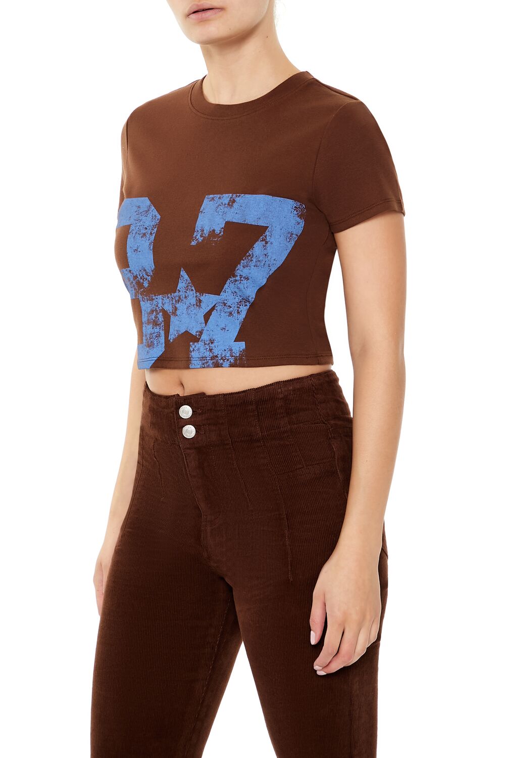 Ribbed Knit 87 Graphic Baby Tee