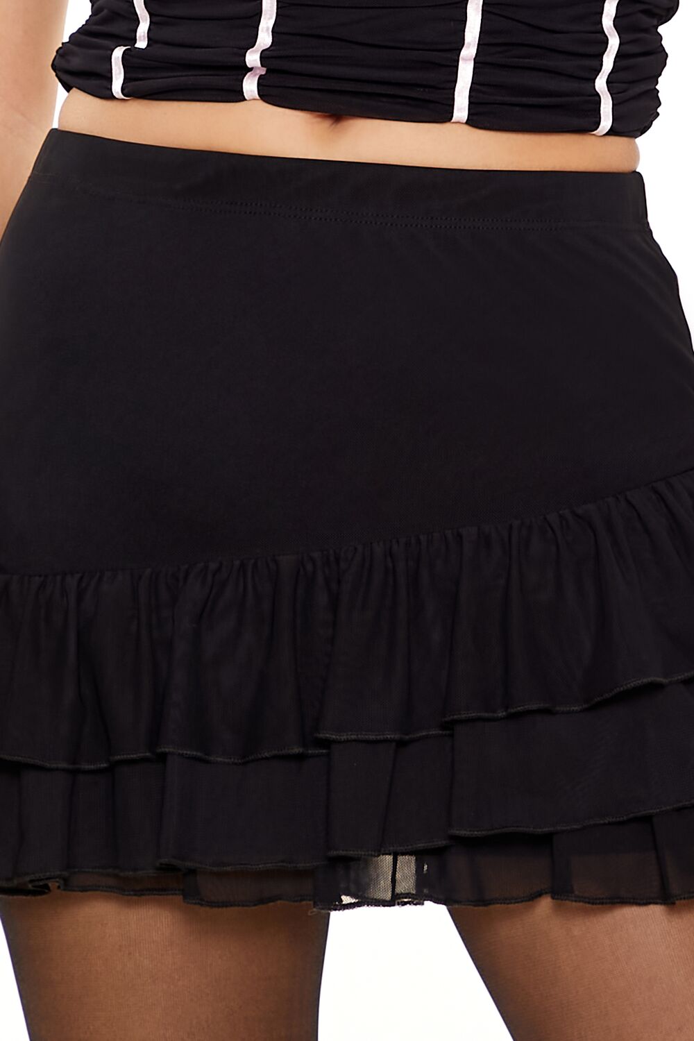Tiered Flounce Mini Skirt