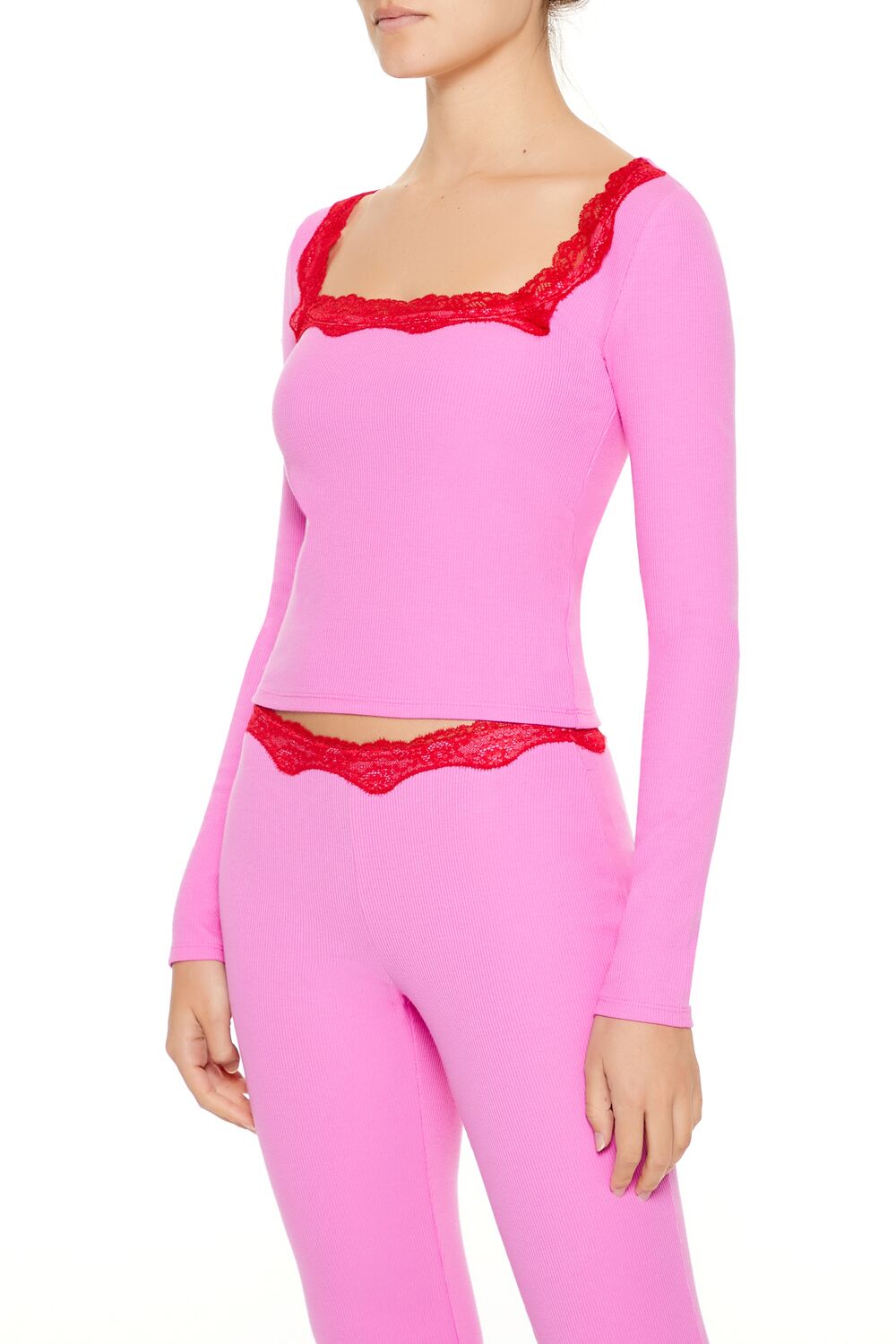 Lace-Trim Crop Top
