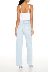 Heart Cutout High-Rise Jeans