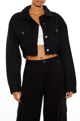 Rhinestone Chain Denim Jacket