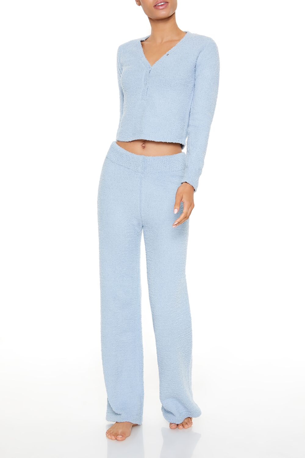 Plush High-Rise Pajama Pants