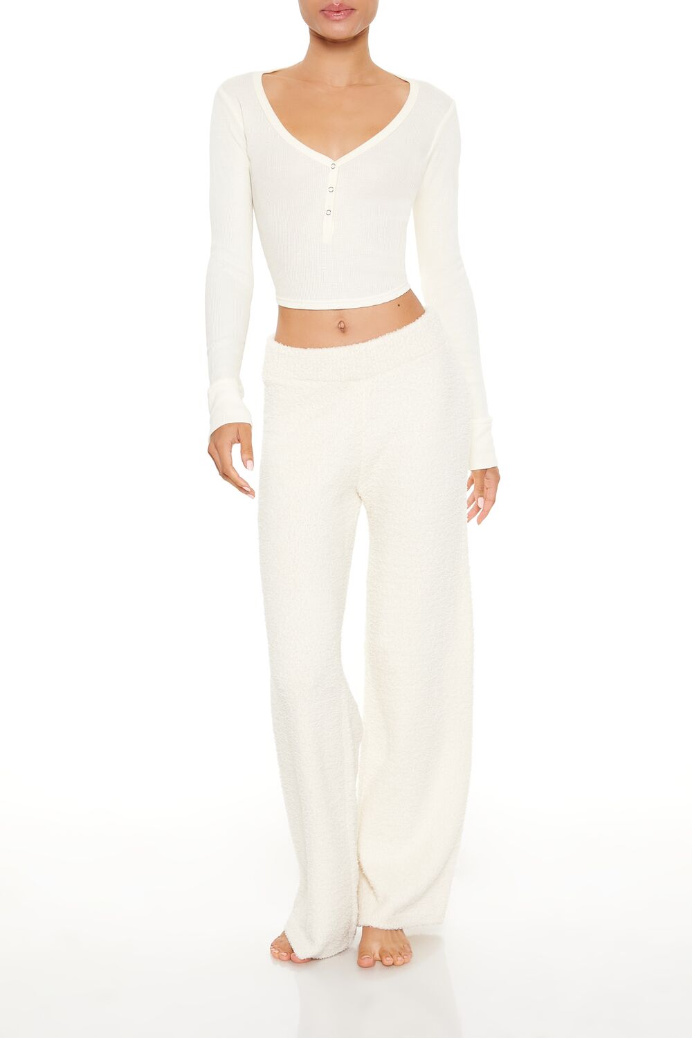 Plush High-Rise Pajama Pants
