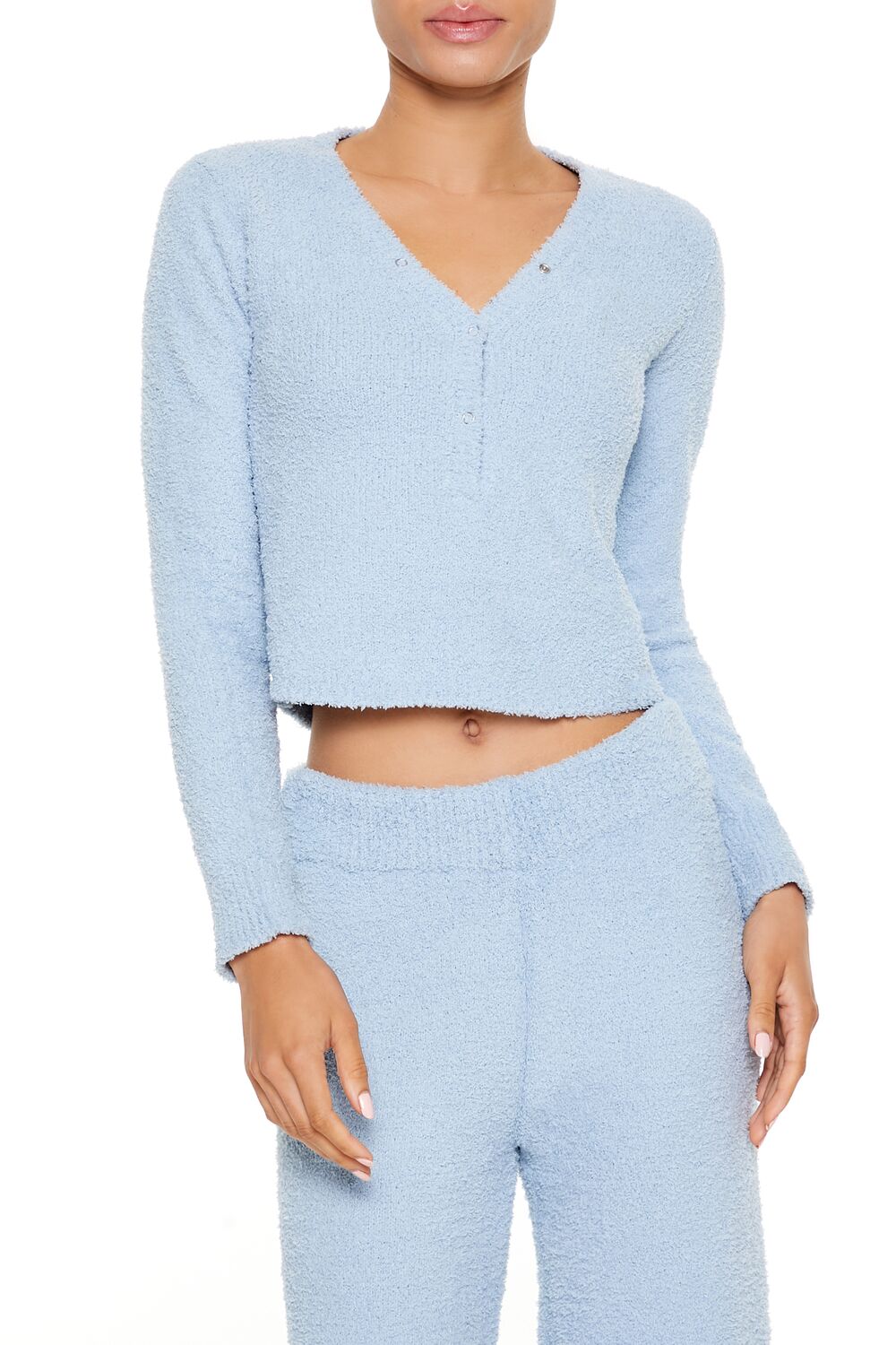 Plush Cropped Pajama Top