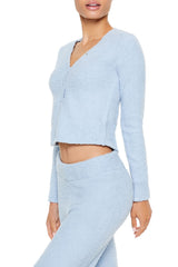 Plush Cropped Pajama Top