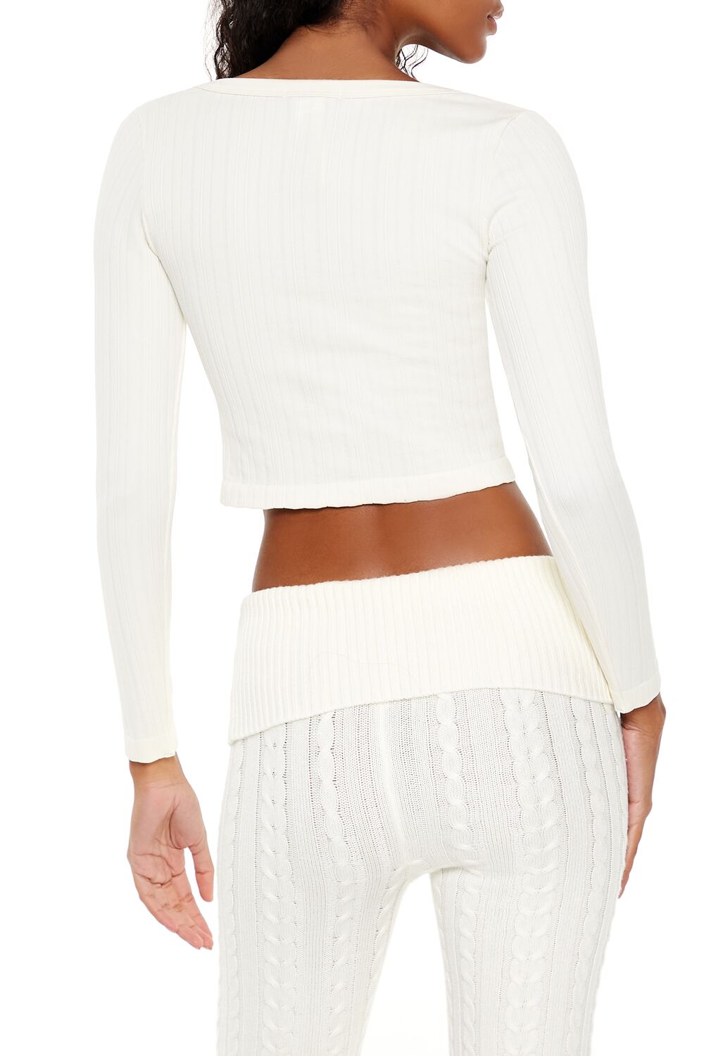 Seamless Split-Neck Crop Top