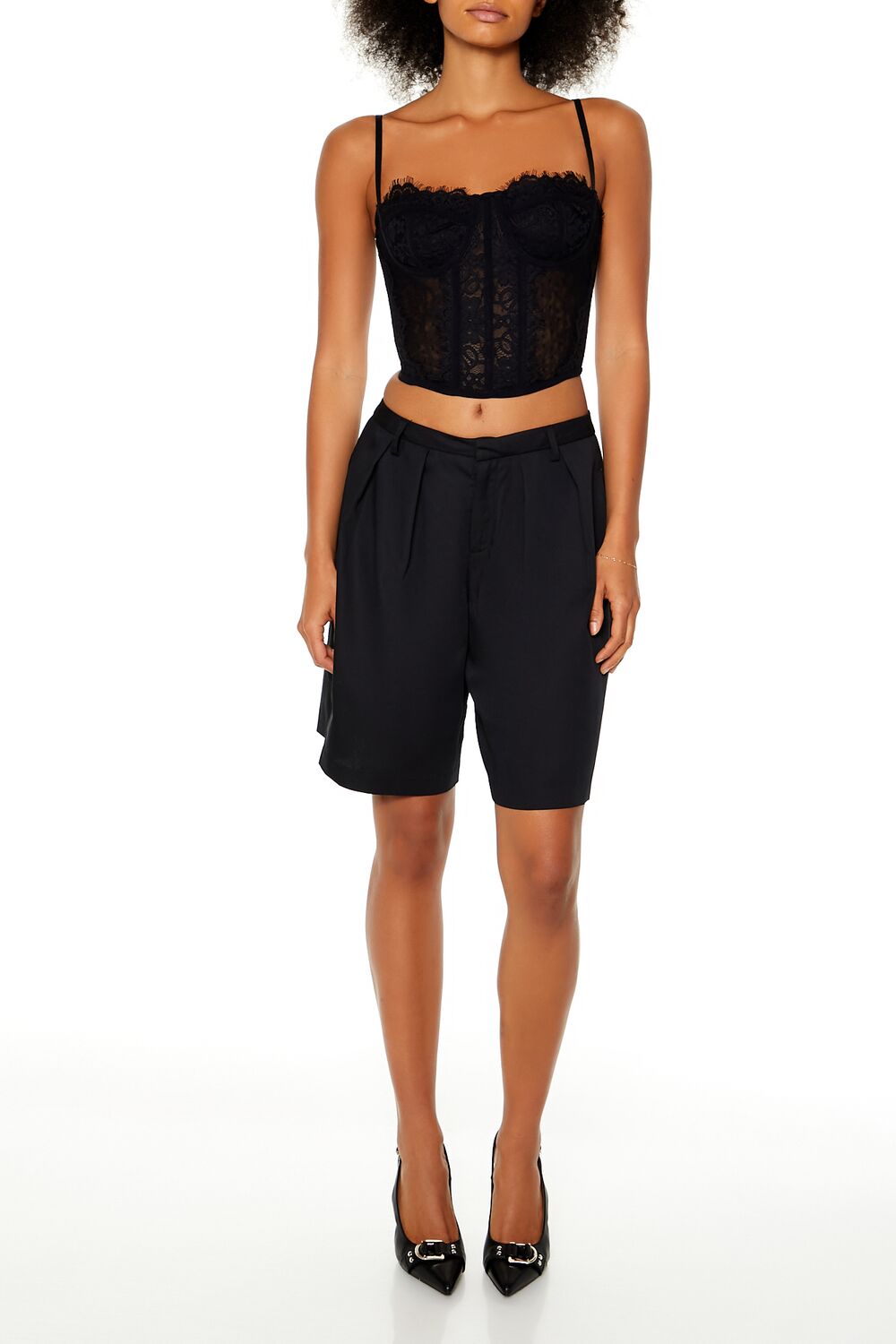 Lace Cropped Bustier Cami