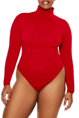 Plus Size Sweater-Knit Bodysuit