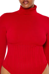 Plus Size Sweater-Knit Bodysuit