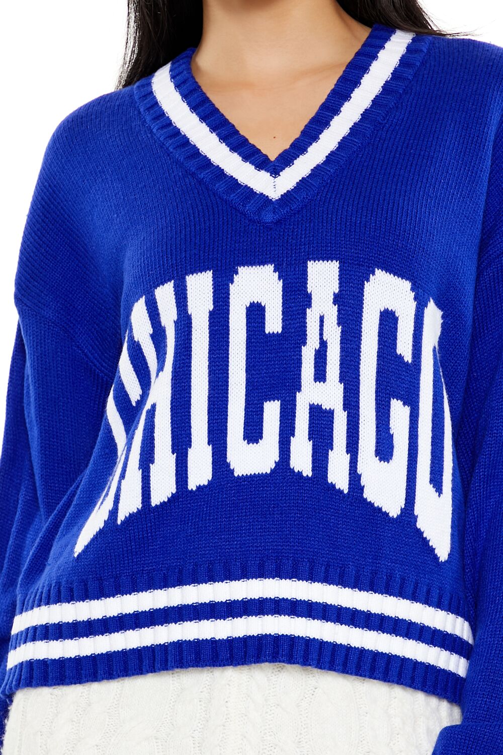 Varsity-Striped Chicago Sweater