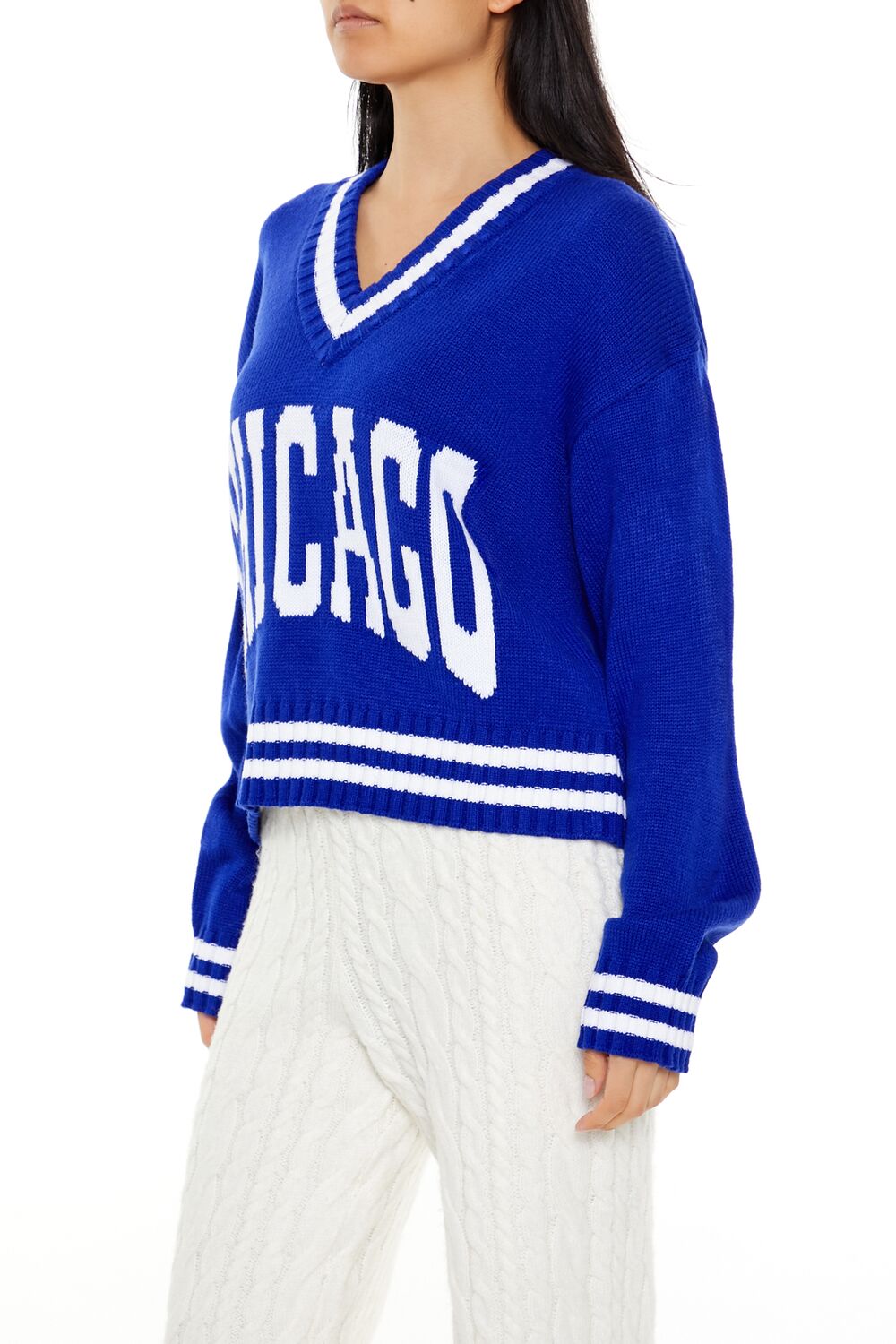 Varsity-Striped Chicago Sweater