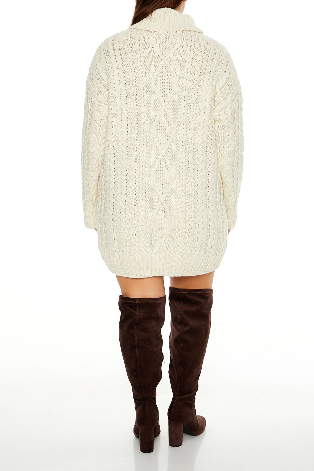 Plus Size Turtleneck Mini Sweater Dress