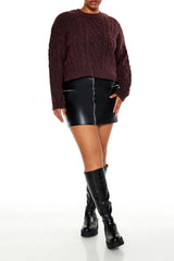 Plus Size Cable Knit Sweater