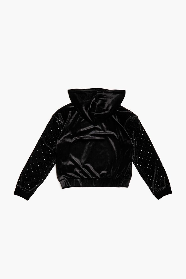 Girls Rhinestone Zip-Up Hoodie (Kids)