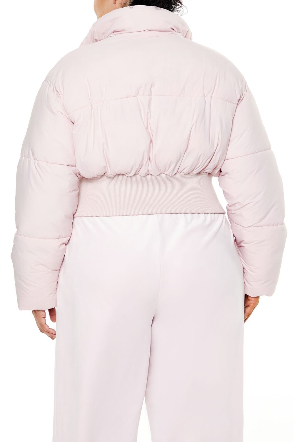 Plus Size Cropped Puffer Jacket