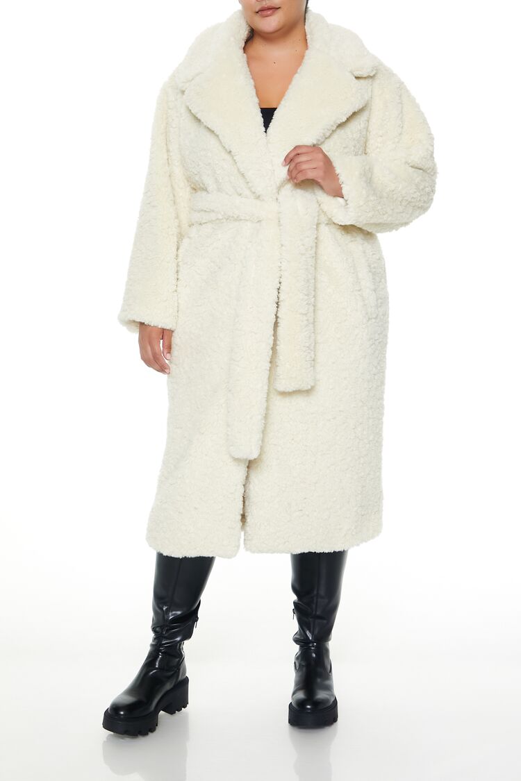 Plus Size Faux Shearling Coat