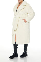 Plus Size Faux Shearling Coat