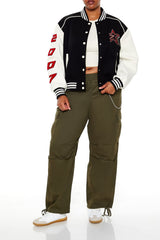 Plus Size Star Girl Varsity Jacket