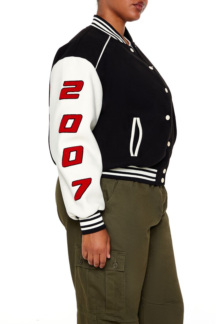 Plus Size Star Girl Varsity Jacket