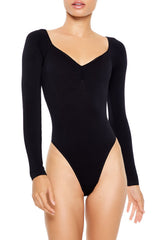 Seamless Open-Back Thong Bodysuit