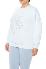 Plus Size Beaded Gemini Pullover
