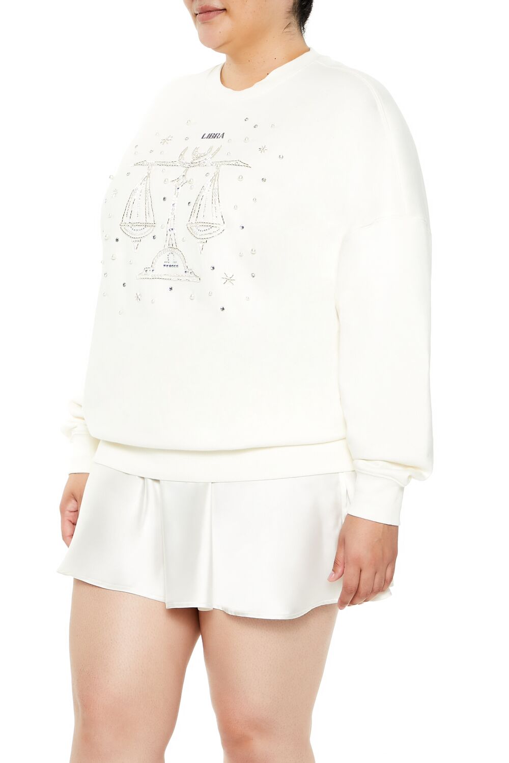 Plus Size Beaded Libra Pullover