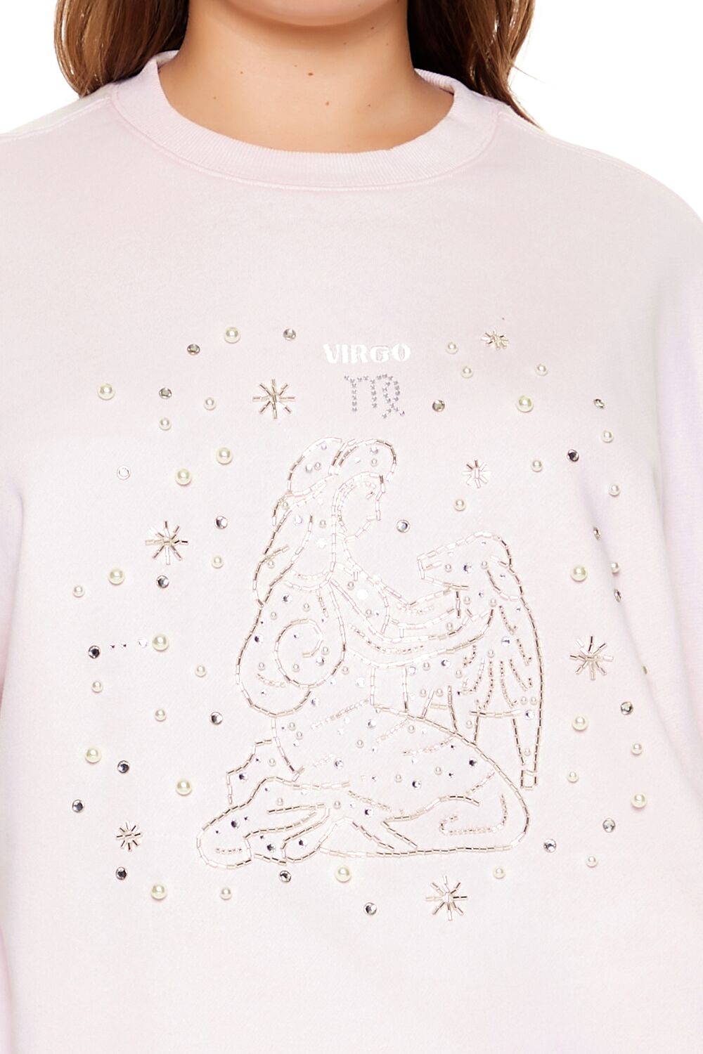 Plus Size Beaded Virgo Pullover