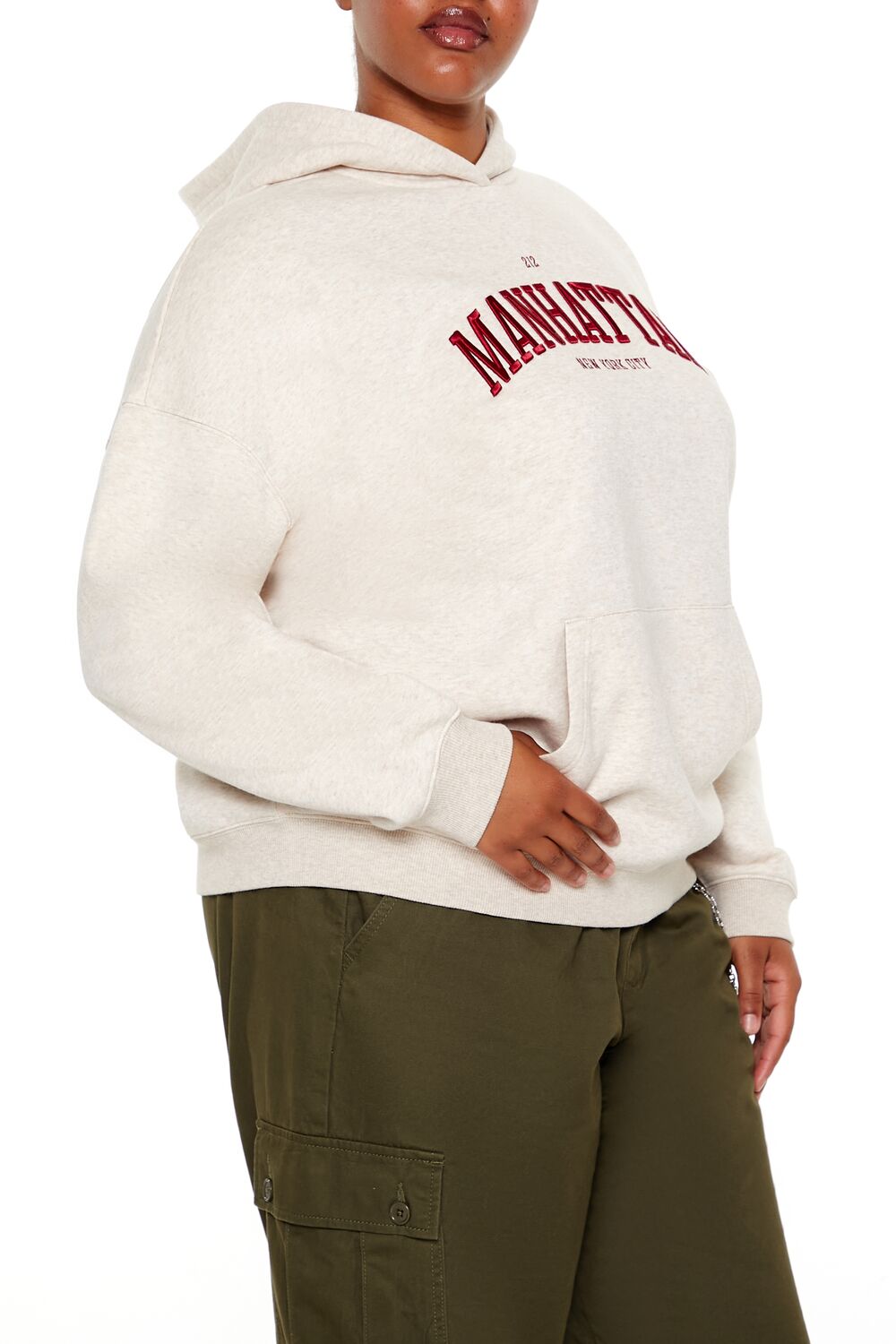 Plus Size Embroidered Manhattan Hoodie