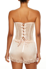 Rhinestone Lingerie Corset Tube Top