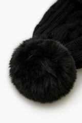 Pom Pom Cable Knit Beanie
