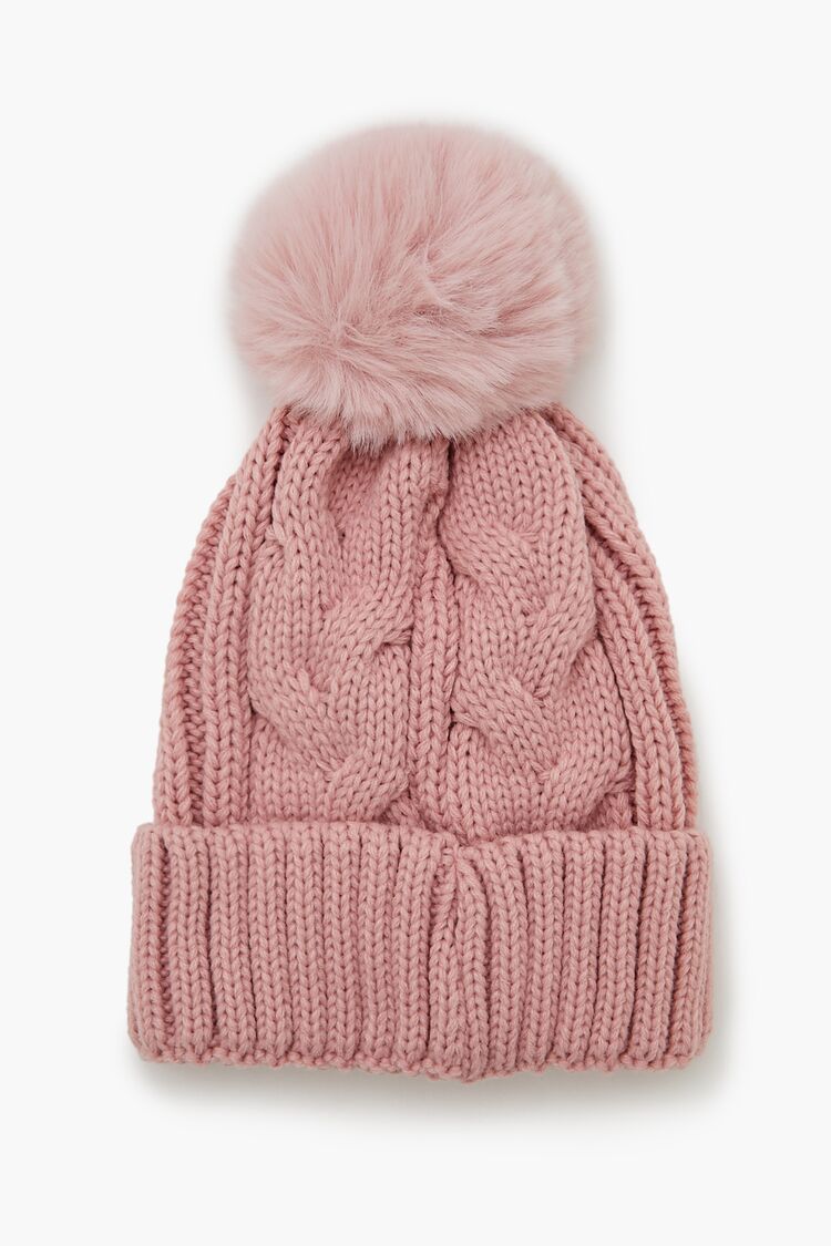 Pom Pom Cable Knit Beanie