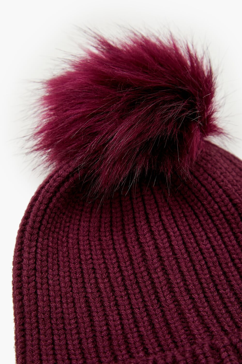 Faux Fur Pom Pom Beanie