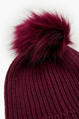 Faux Fur Pom Pom Beanie