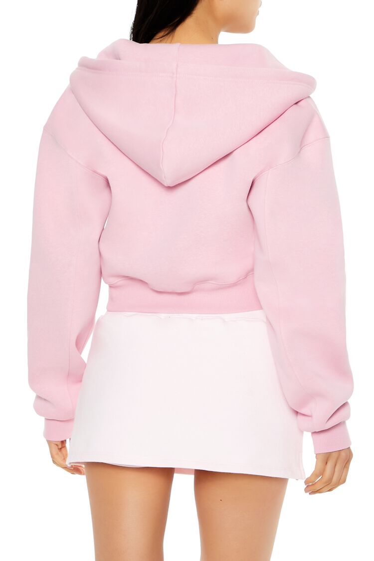Fleece Drop-Sleeve Zip-Up Hoodie